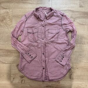 Free People Rose Long-Sleeve Button-Down Shirt